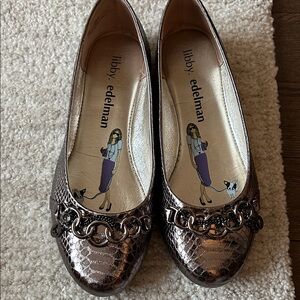 Libby Edelman Shimmering Bronze Loafers